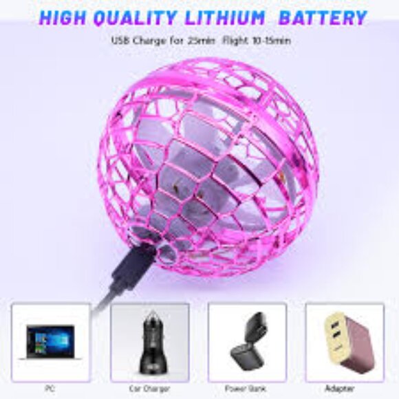 Flying Orb Ball LED Lights Up Tricks Ages 5+  NWT - Picture 5 of 7